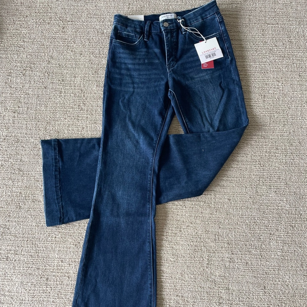 Tall- 36” inseam Indigo mid rise Flare Women's Jeans - the perfect stretch